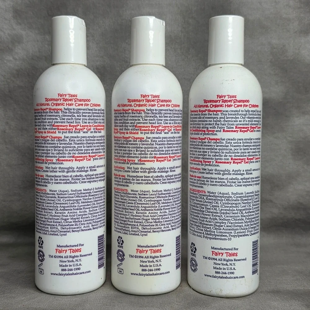 (X3) Fairy Tales Rosemary Repel Lice Prevention Shampoo 12 fl oz